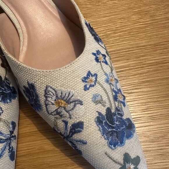 Bone Tabitha Simmons x Next Embroidery Kitten Mules - Picture 10 of 10